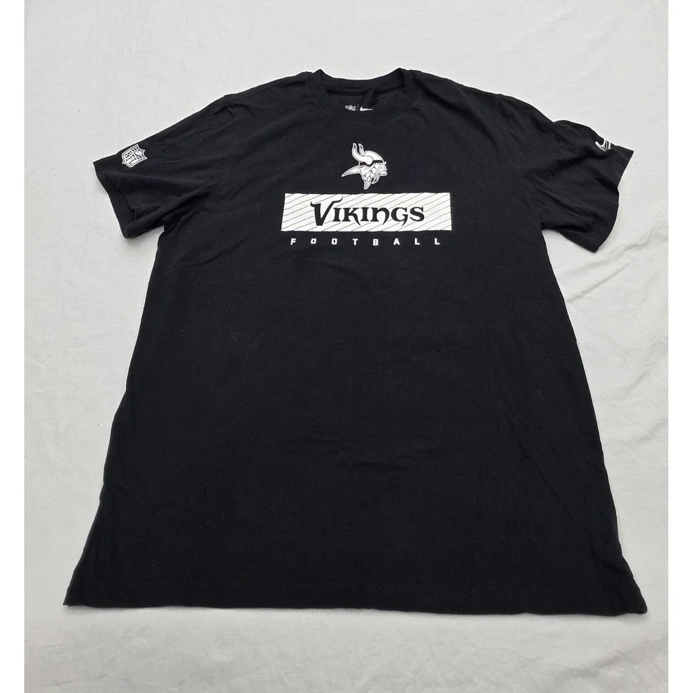 Nike Dri-fit Minnesota Vikings NFL Black T-shirt Size XL